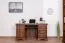 Scrivania Sentis 06, colore: marrone scuro - 77 x 147 x 60 cm (H x L x P)