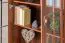 Vetrina alta Sentis 14 marrone scuro | 193 x 88 x 40 cm | Stile country | 2 ante vetro | 2 cassetti | 3 ripiani