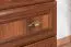 Vetrina alta Sentis 14 marrone scuro | 193 x 88 x 40 cm | Stile country | 2 ante vetro | 2 cassetti | 3 ripiani
