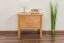 Comodino in faggio massello | Finitura naturale | 50 x 53 x 42 cm | 2 cassetti | "Wooden Nature" 137