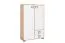Cameretta - Armadietto "Benjamin" 27, faggio / bianco - 134 x 86 x 37 cm (h x l x p)