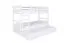 Letto a castello divisibile Economic Line K20/h in faggio massiccio bianco, reti 90x200 cm, testiera e pediera dritte