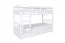 Letto a castello divisibile Economic Line K20/h in faggio massiccio bianco, reti 90x200 cm, testiera e pediera dritte