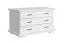 Cassettiera compatta con 3 ampi cassetti | Pino massiccio Pipilo 23 | Bianco | 58 x 96 x 55 cm | Robusta e resistente
