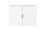 Cassettiera Columba 18 in pino massiccio bianco | 2 ampi scomparti | 79 x 100 x 50 cm | Design moderno e spazioso
