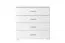 Cassettiera Columba 11 in pino massiccio bianco | 4 ampi cassetti | 101 x 100 x 50 cm | Design moderno e resistente