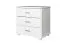 Cassettiera compatta bianca in pino massiccio Columba 13 | 3 cassetti spaziosi | 78 x 80 x 50 cm | Montaggio rapido e robustezza