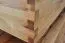 Letto king size completamente in legno 426, rovere massello naturale oliato - 180 x 200 cm (l x l)