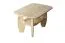 Tavolino in pino massello naturale 005 | Design moderno | 60 x 65 x 65 cm | Colore naturale