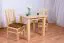 Tavolo quadrato in pino massello naturale Junco 239A | 80 x 80 cm | Design moderno e robusto