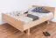 Letto alla francese 116, faggio massello, naturale, incl. rete a doghe - 140 x 200 cm