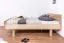 Letto alla francese 116, faggio massello, naturale, incl. rete a doghe - 140 x 200 cm