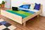 Letto matrimoniale 116, faggio massello, naturale, incl. rete a doghe - 160 x 200 cm