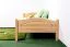Letto singolo in faggio massello naturale 113C | Rete a doghe inclusa | 100 x 200 cm | Design moderno