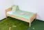 Letto singolo in faggio massello naturale 113C | Rete a doghe inclusa | 100 x 200 cm | Design moderno