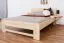 Letto francese faggio massello naturale 110A | Rete a doghe inclusa | 140 x 200 cm | Design moderno
