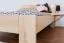 Letto francese faggio massello naturale 110A | Rete a doghe inclusa | 140 x 200 cm | Design moderno