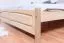 Letto matrimoniale king size 117G | Faggio massiccio naturale | Rete a doghe inclusa | 180 x 200 cm