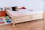 Letto matrimoniale king size 117G | Faggio massiccio naturale | Rete a doghe inclusa | 180 x 200 cm