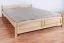 Letto matrimoniale king size 117G | Faggio massiccio naturale | Rete a doghe inclusa | 180 x 200 cm