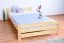 Letto singolo in pino massello naturale 83 | Rete a doghe inclusa | 140 x 200 cm | Design moderno e robusto
