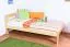 Letto singolo 74, pino massello, naturale, incl. rete a doghe - 100 x 200 cm