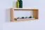 Mensola da parete in pino massello naturale Junco 293 | 25 x 60 x 20 cm | Design moderno e stabile