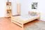 Letto singolo in pino massello naturale 84 | Rete a doghe inclusa | 120 x 200 cm | Design moderno