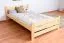 Letto singolo in pino massello naturale 84 | Rete a doghe inclusa | 120 x 200 cm | Design moderno