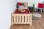 Letto singolo 107, faggio massello, naturale, incl. rete a doghe - 80 x 200 cm