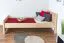 Letto singolo 107, faggio massello, naturale, incl. rete a doghe - 80 x 200 cm