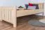 Letto singolo 107, faggio massello, naturale, incl. rete a doghe - 80 x 200 cm