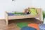 Letto singolo 107, faggio massello, naturale, incl. rete a doghe - 80 x 200 cm