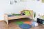 Letto singolo 107, faggio massello, naturale, incl. rete a doghe - 80 x 200 cm