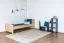 Letto singolo 107, faggio massello, naturale, incl. rete a doghe - 80 x 200 cm