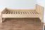 Letto singolo 107, faggio massello, naturale, incl. rete a doghe - 80 x 200 cm