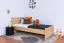 Letto singolo 109, faggio massello, naturale, incl. rete a doghe - 90 x 200 cm