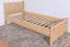 Letto singolo faggio massello naturale 109B | Rete a doghe inclusa | 90 x 200 cm | Design moderno