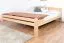 Letto super king size "Easy Premium Line" K4 in faggio massello naturale, 200 x 200 cm