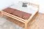 Letto super king size "Easy Premium Line" K4 in faggio massello naturale, 200 x 200 cm
