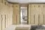 Armadio | 2 ante | Bordi in ABS | 1 asta appendiabiti | 7 scomparti | 100 x 61 x 210 cm | Edegem 03 | Colore: rovere Cremona | Armadio con ante a cerniera