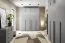 Armadio | Colore: grigio platino | con 3 cassetti | 4 ante | 200 x 61 x 210 cm | Edegem 01 | 3 aste appendiabiti | 7 scomparti | Bordi in ABS