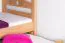 Letto a castello "Easy Premium Line" K18/h in faggio massello naturale, incl. letto a scomparsa e 2 pannelli laterali - 90 x 200 cm, testiera e pediera forate, divisibile