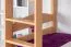 Letto a castello "Easy Premium Line" K18/h in faggio massello naturale, incl. letto a scomparsa e 2 pannelli laterali - 90 x 200 cm, testiera e pediera forate, divisibile
