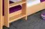 Letto a castello "Easy Premium Line" K18/h in faggio massello naturale, incl. letto a scomparsa e 2 pannelli laterali - 90 x 200 cm, testiera e pediera forate, divisibile