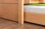 Letto a castello "Easy Premium Line" K19/h in faggio massello naturale, incl. letto a scomparsa e 2 pannelli laterali - 90 x 200 cm, testiera e pediera forate, divisibile