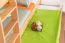 Letto a castello "Easy Premium Line" K19/h in faggio massello naturale, incl. letto a scomparsa e 2 pannelli laterali - 90 x 200 cm, testiera e pediera forate, divisibile