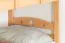 Letto a castello "Easy Premium Line" K19/h in faggio massello naturale, incl. letto a scomparsa e 2 pannelli laterali - 90 x 200 cm, testiera e pediera forate, divisibile