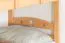 Letto a castello "Easy Premium Line" K19/h in faggio massello naturale, incl. letto a scomparsa e 2 pannelli laterali - 90 x 200 cm, testiera e pediera forate, divisibile