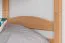 Letto a castello "Easy Premium Line" K21/h in faggio massello naturale, incl. 2 cassetti e 2 pannelli laterali - 90 x 200 cm, divisibile
